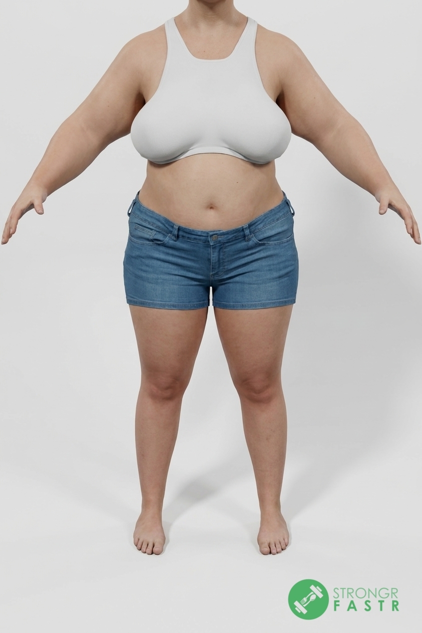 A 5'8", 220 lbs female at about 51% body fat