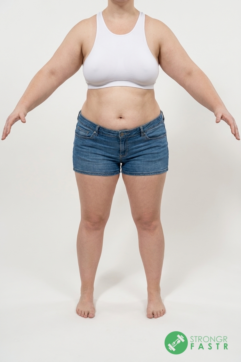 A 5'8", 210 lbs female at about 49% body fat