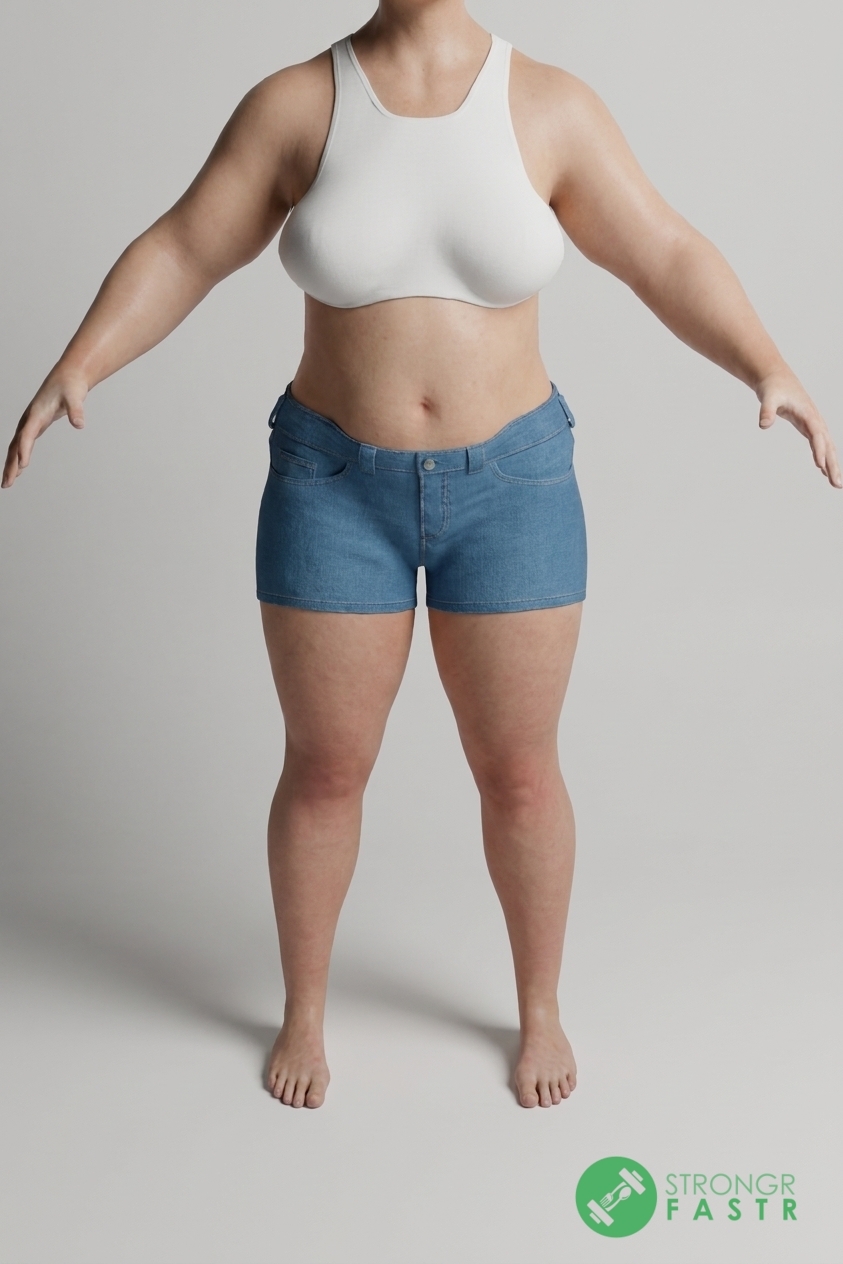 A 5'3", 180 lbs female at about 43% body fat