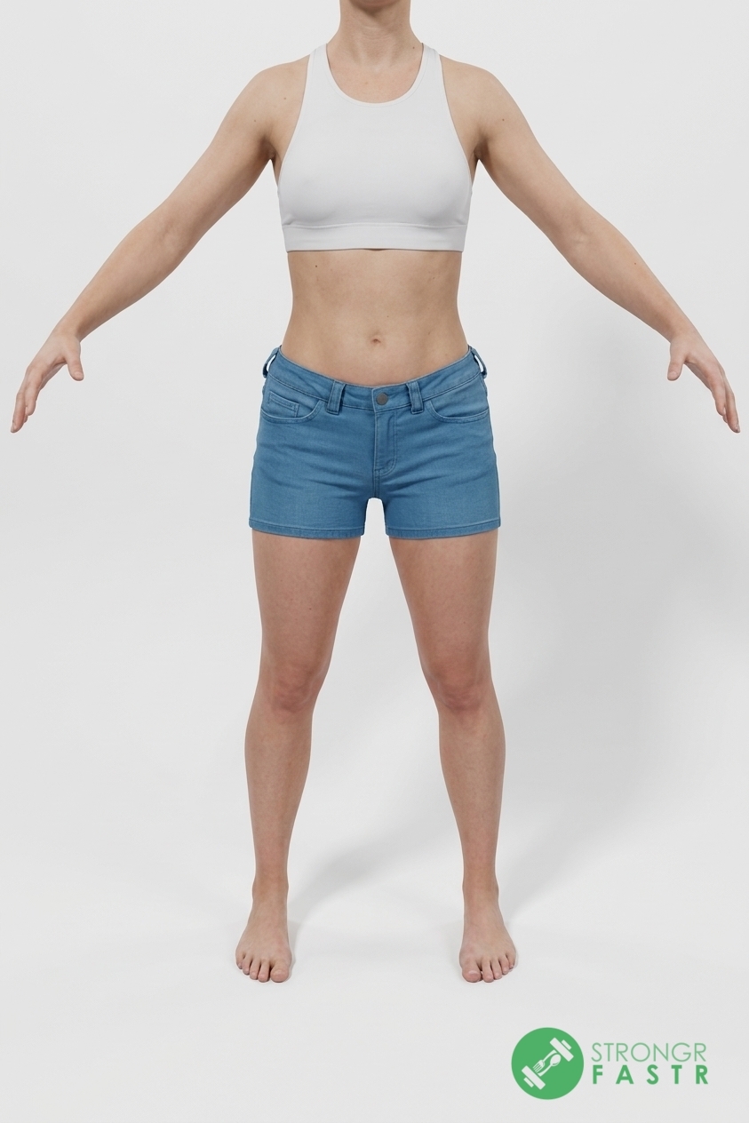 A 5'3", 100 lbs female at about 22% body fat