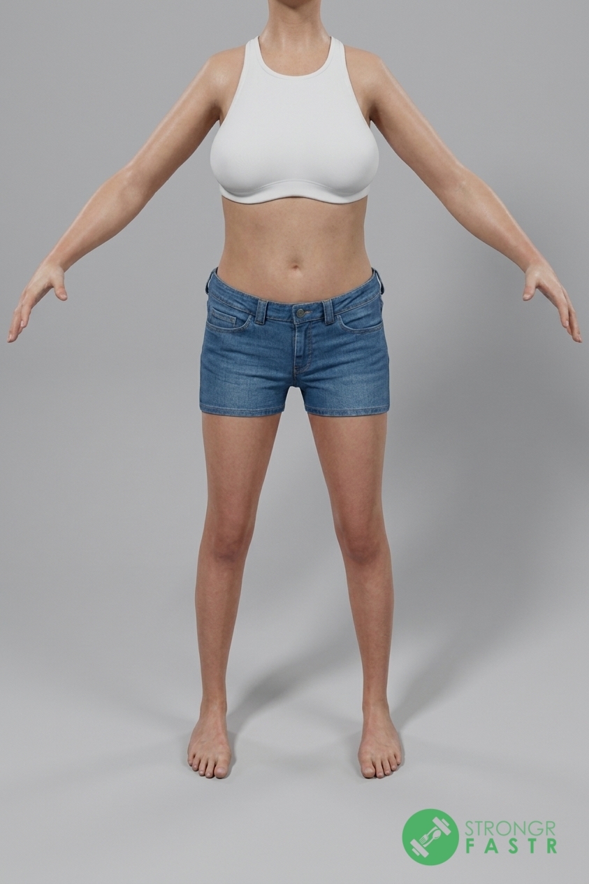 A 5'7", 120 lbs female at about 26% body fat