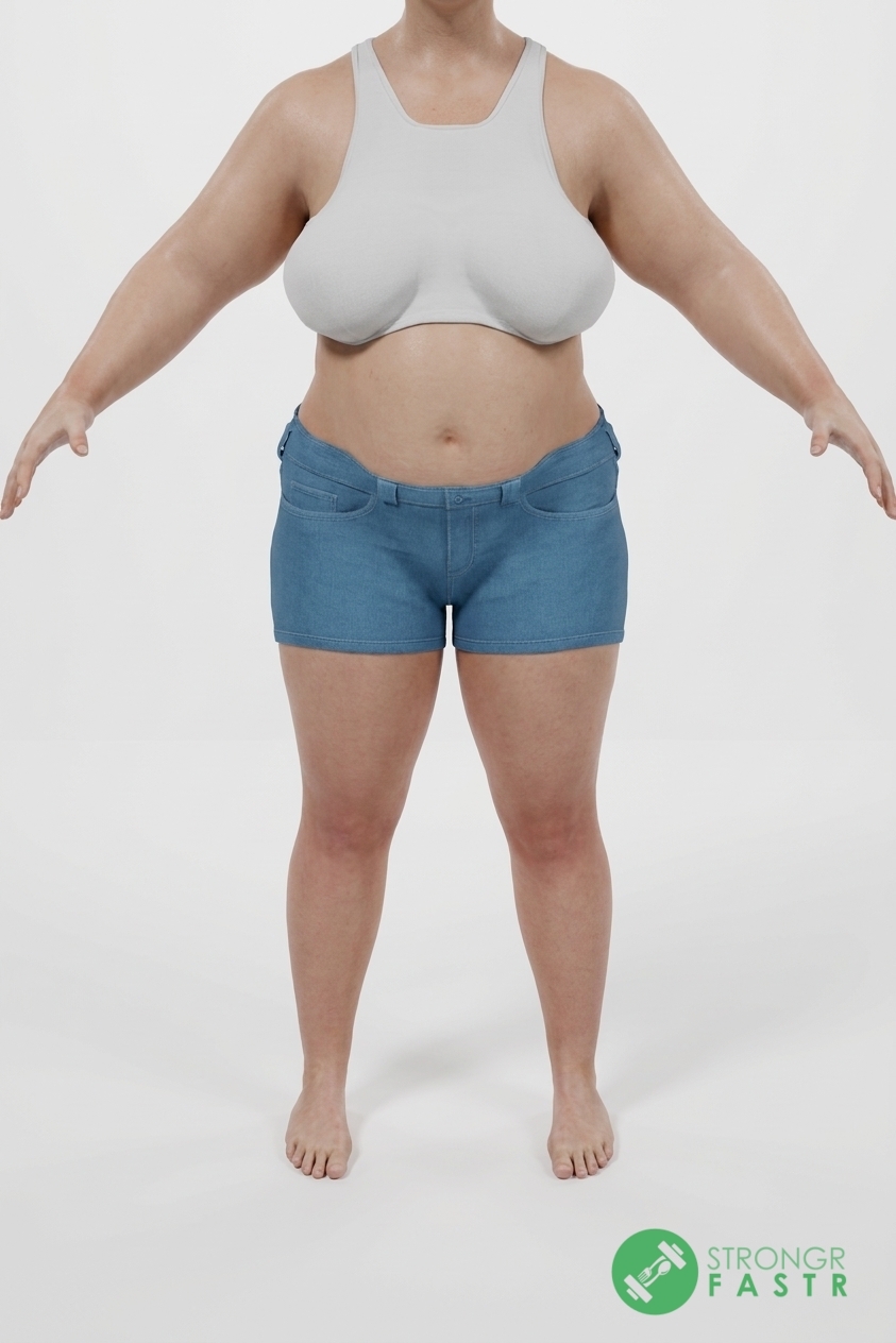 A 5'4", 190 lbs female at about 49% body fat