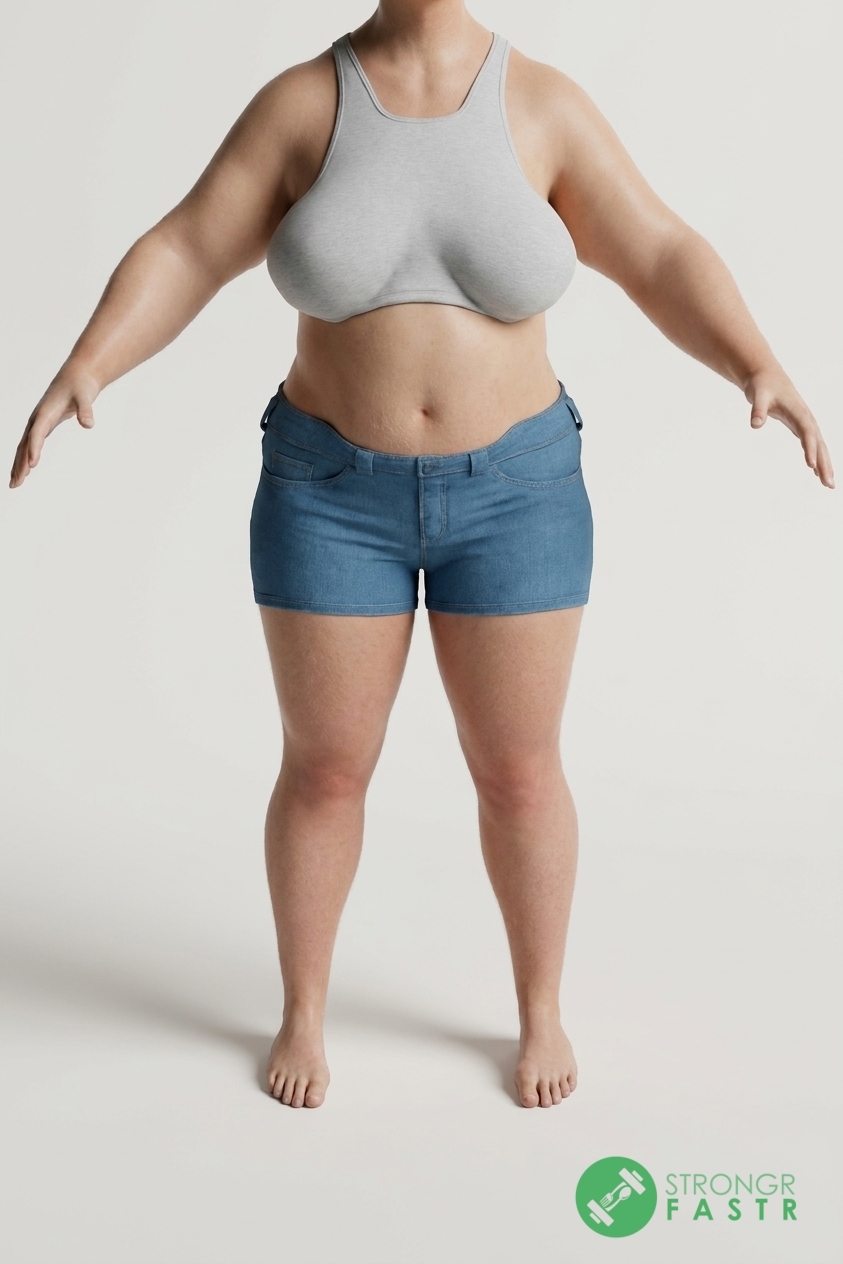 A 5'3", 190 lbs female at about 49% body fat