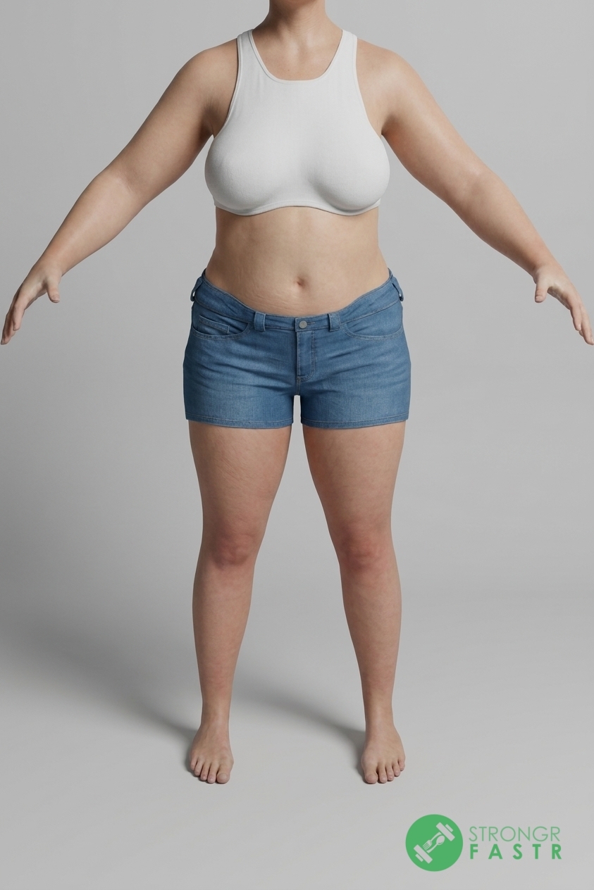 A 5'7", 180 lbs female at about 43% body fat