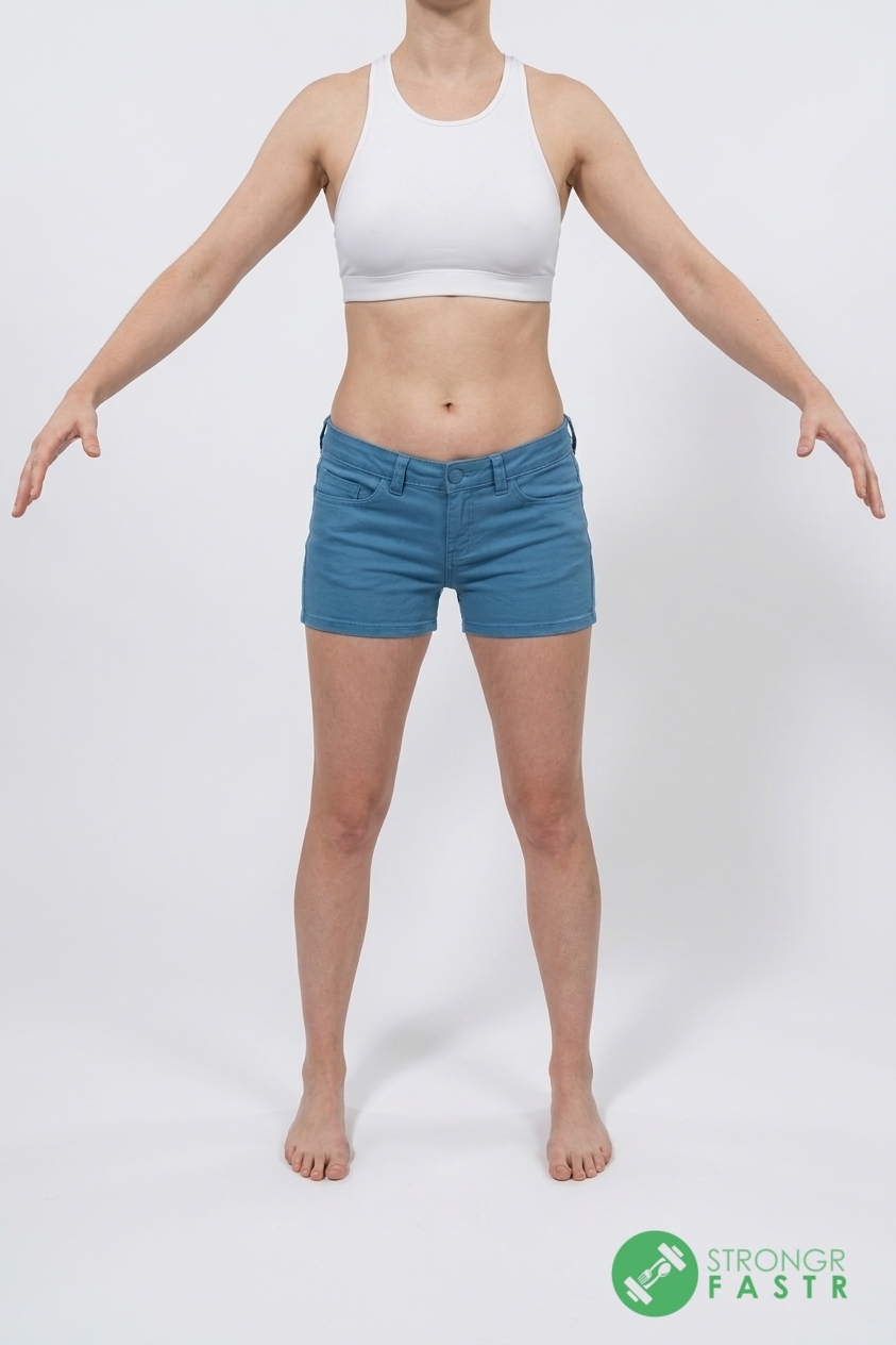 A 5'5", 110 lbs female at about 23% body fat