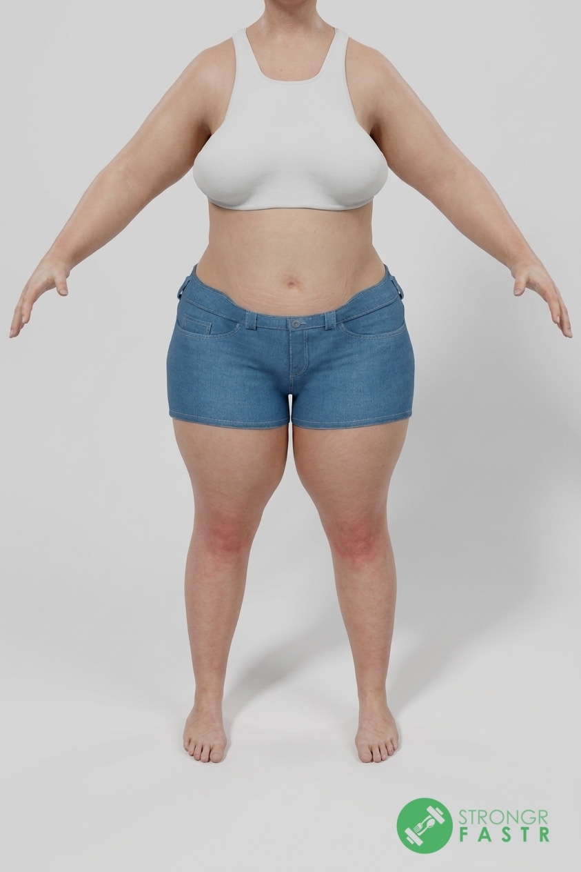 A 5'2", 160 lbs female at about 48% body fat