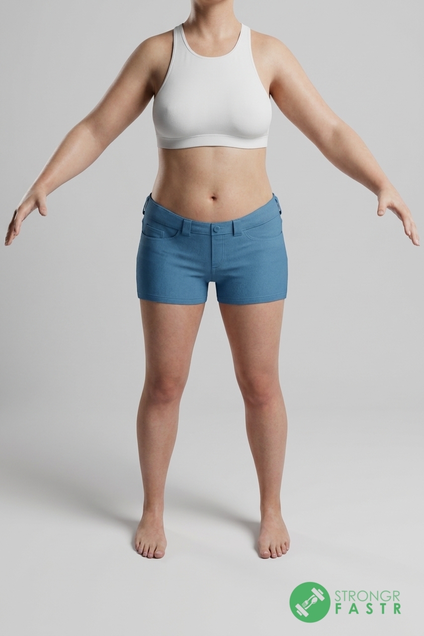 A 5'5", 140 lbs female at about 33% body fat