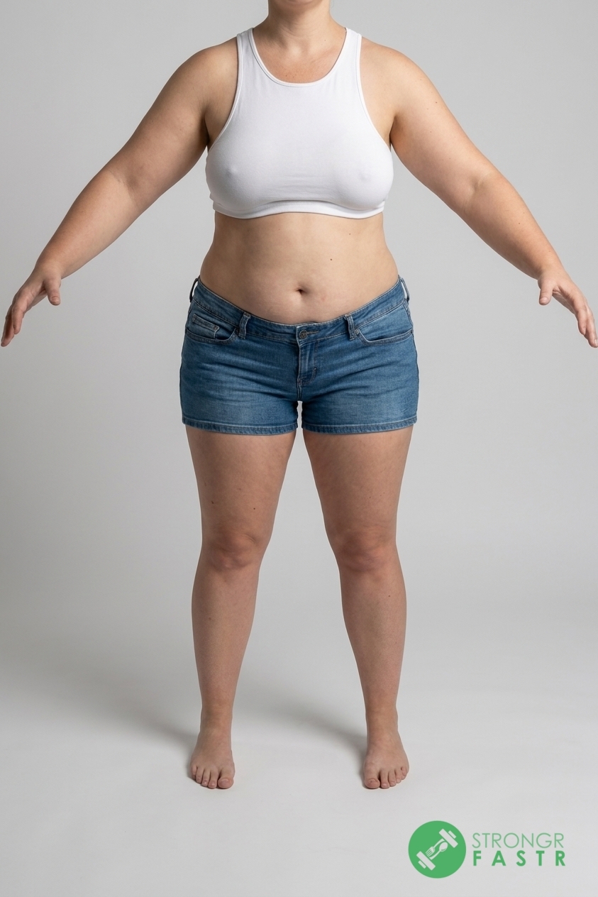 A 5'7", 200 lbs female at about 49% body fat