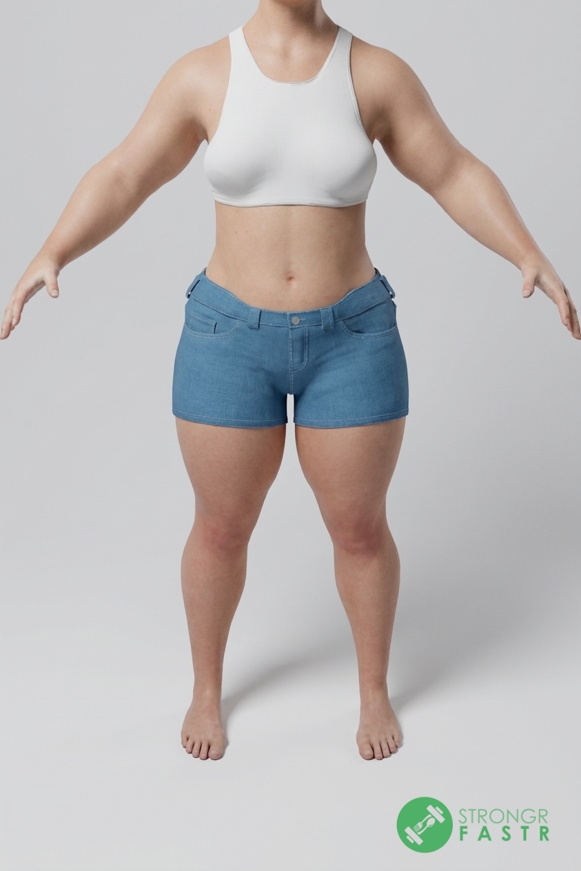 A 4'11", 140 lbs female at about 36% body fat