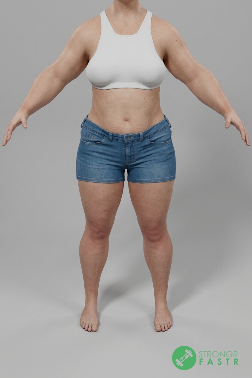 A 5'5", 190 lbs female at about 42% body fat