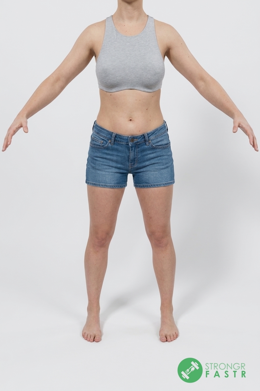 A 5'11", 140 lbs female at about 25% body fat