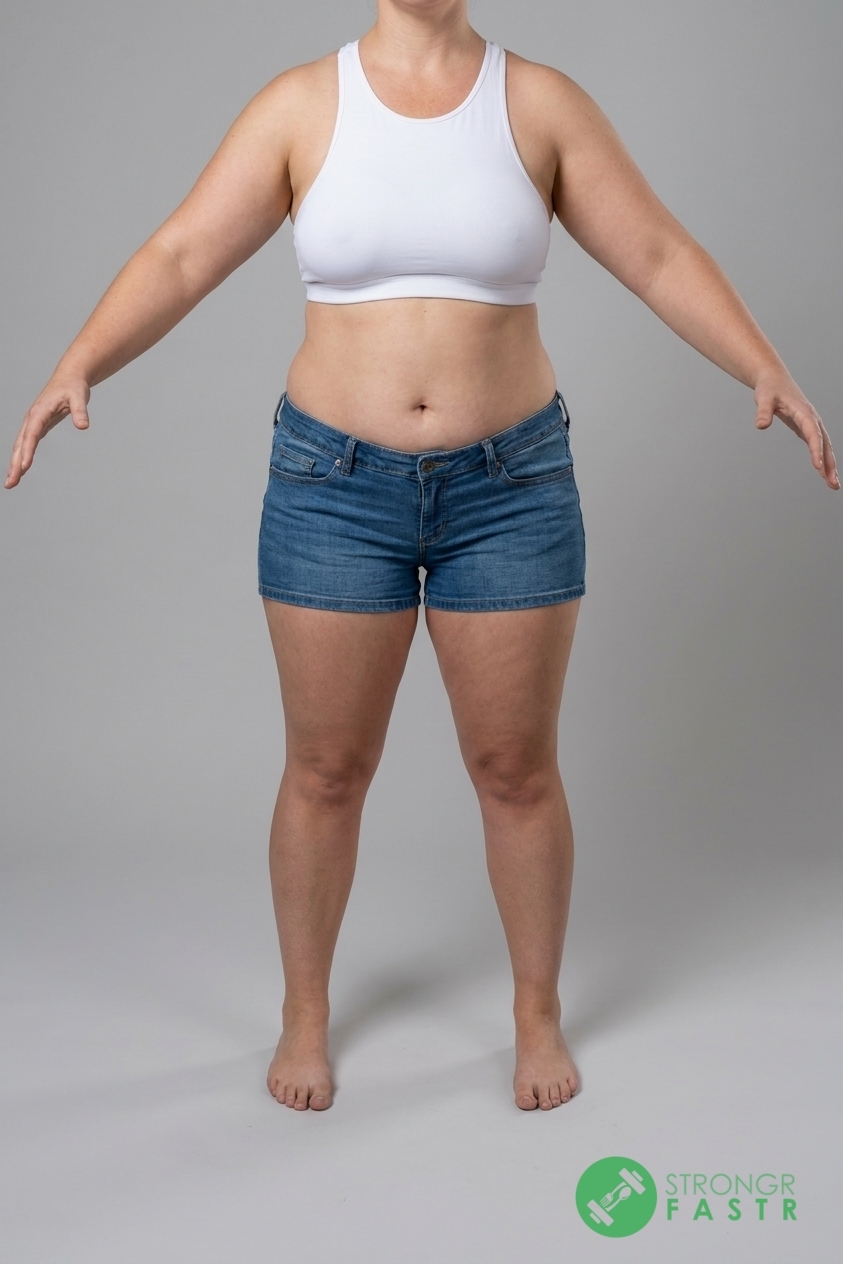 A 5'7", 190 lbs female at about 45% body fat