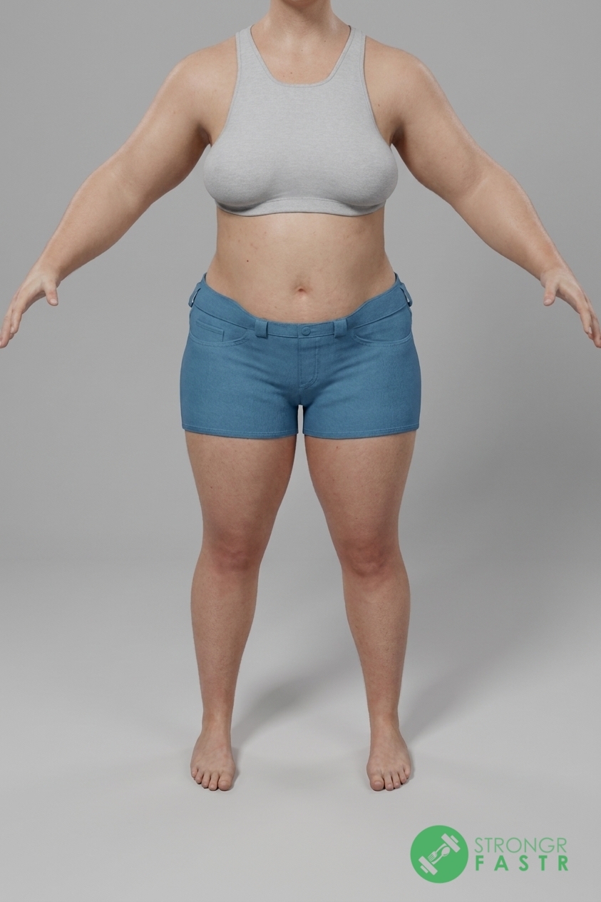 A 5'4", 180 lbs female at about 45% body fat