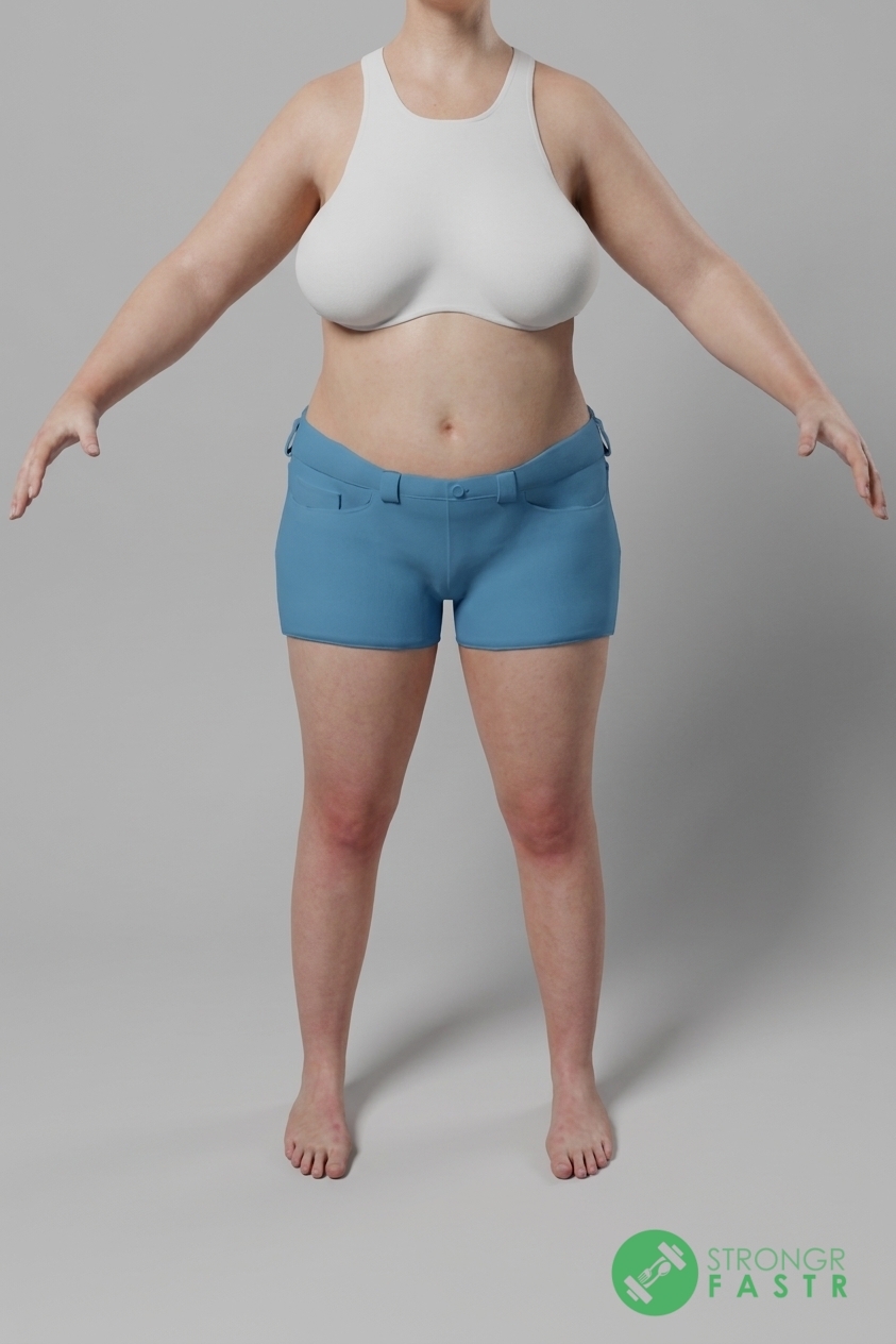 A 5'4", 150 lbs female at about 43% body fat