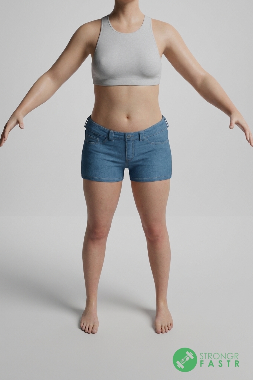 A 5'5", 130 lbs female at about 33% body fat