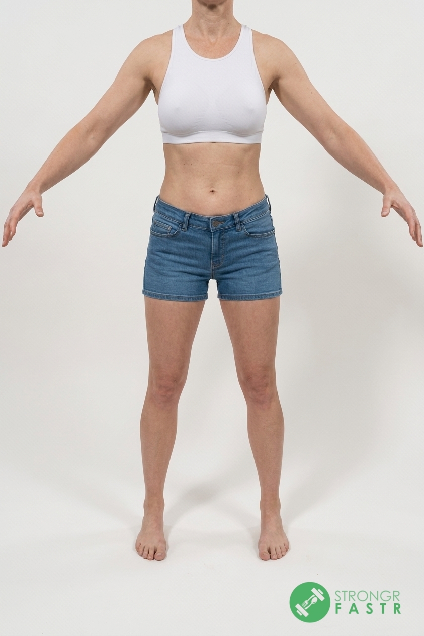 A 5'7", 130 lbs female at about 22% body fat