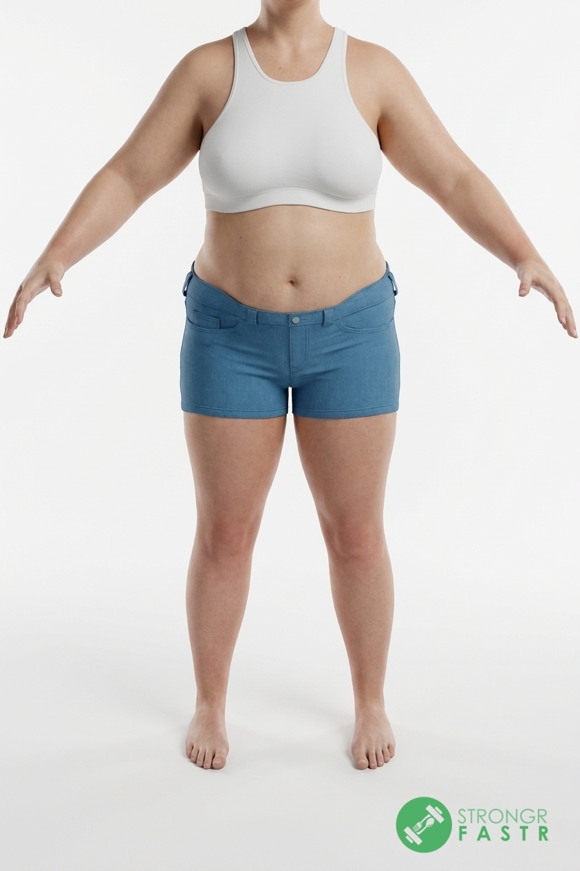 A 5'10", 220 lbs female at about 50% body fat