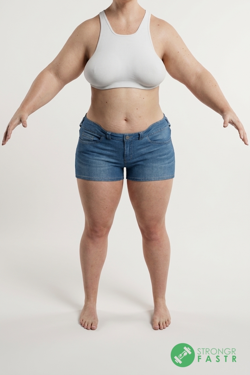 A 5'7", 210 lbs female at about 45% body fat