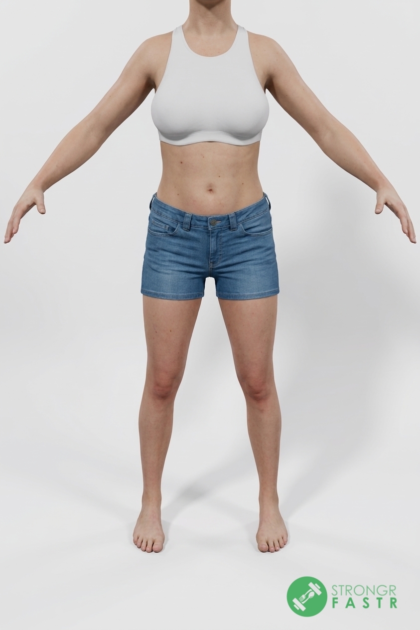 A 5'3", 100 lbs female at about 22% body fat