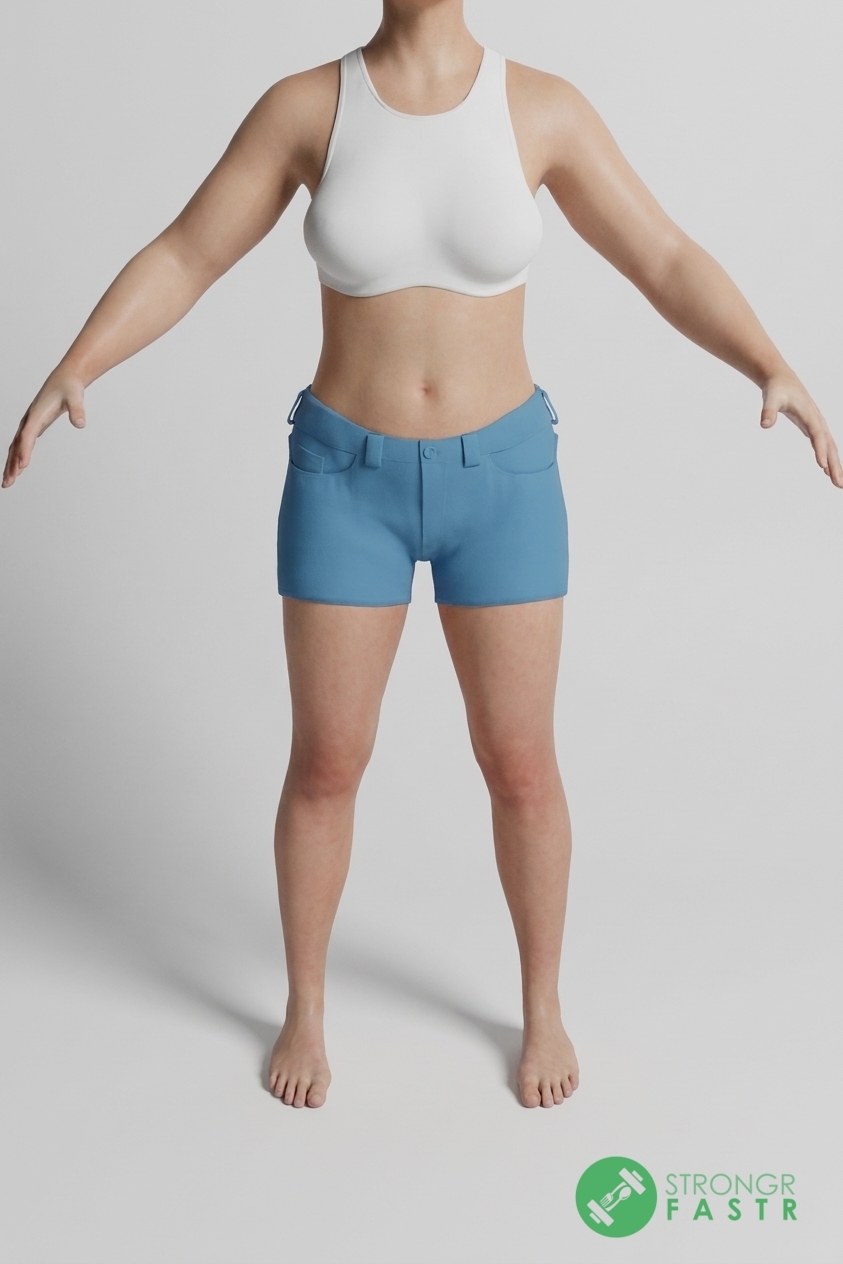 A 5'3", 130 lbs female at about 27% body fat