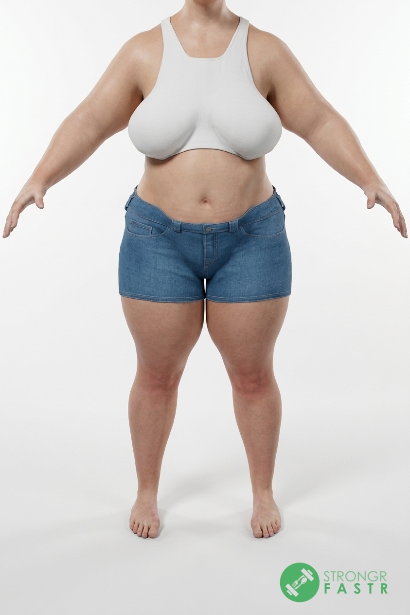 A 5'2", 180 lbs female at about 50% body fat