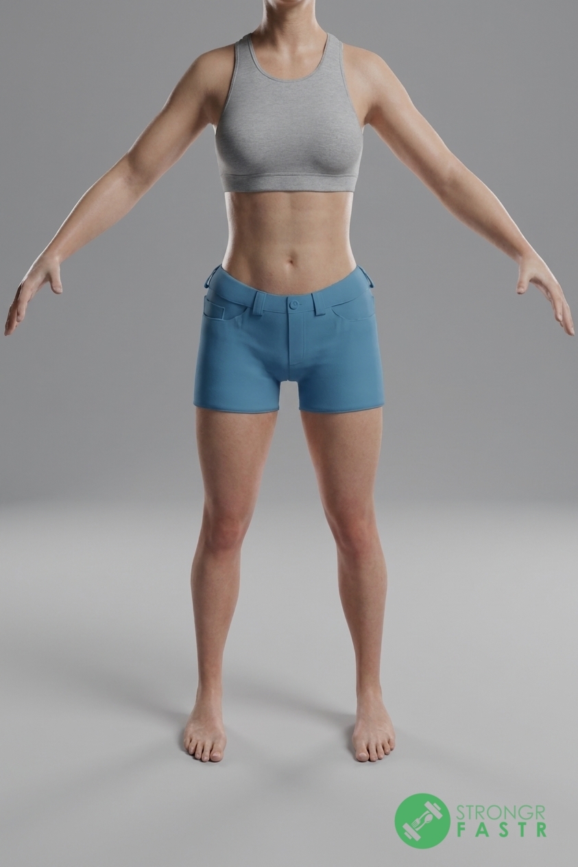 A 5'6", 120 lbs female at about 21% body fat
