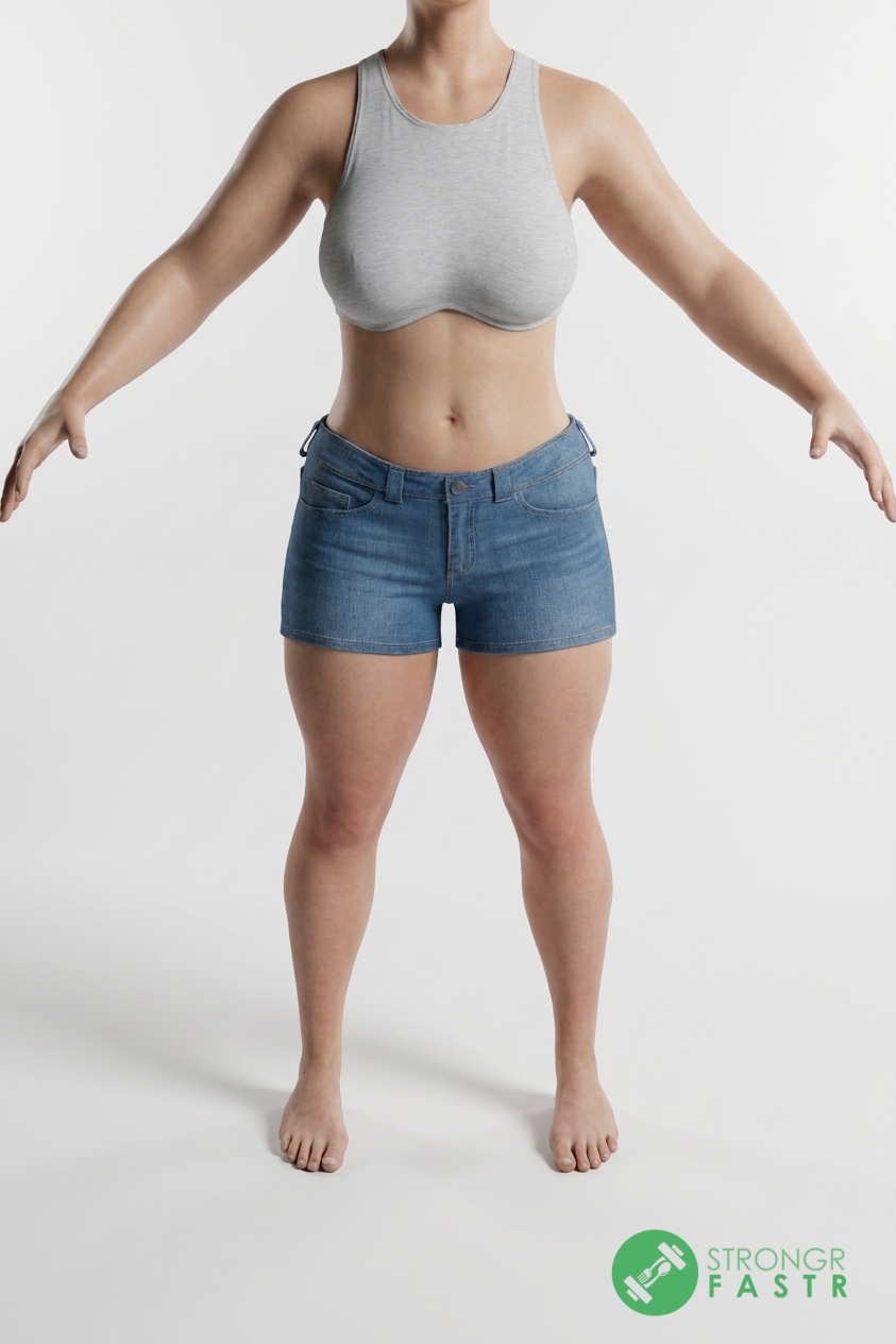 A 4'11", 110 lbs female at about 28% body fat