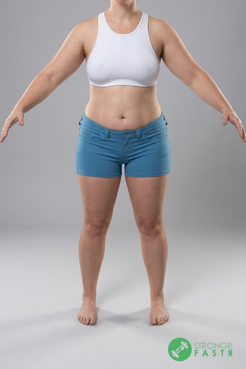 A 5'8", 190 lbs female at about 43% body fat