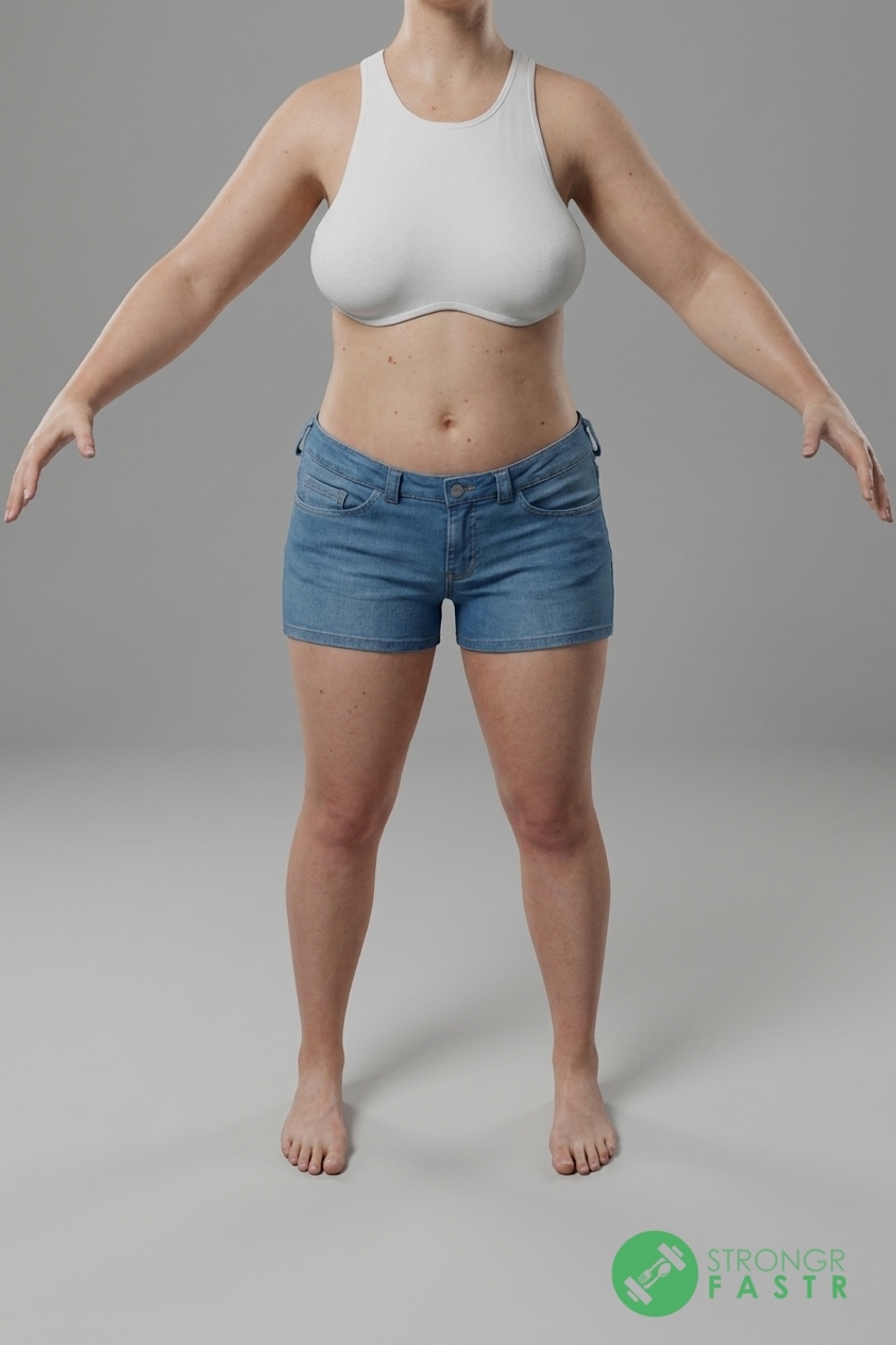 A 5'1", 120 lbs female at about 33% body fat