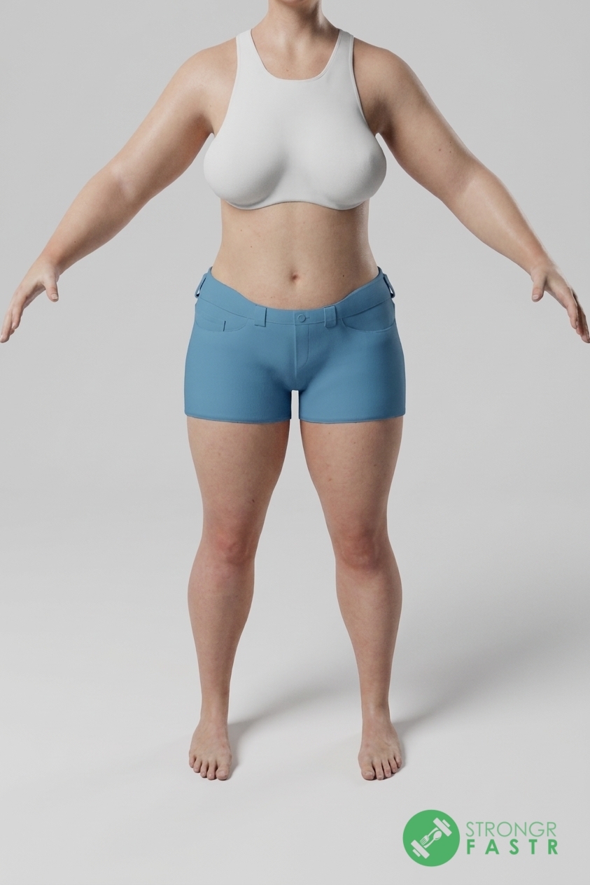 A 5'9", 190 lbs female at about 38% body fat