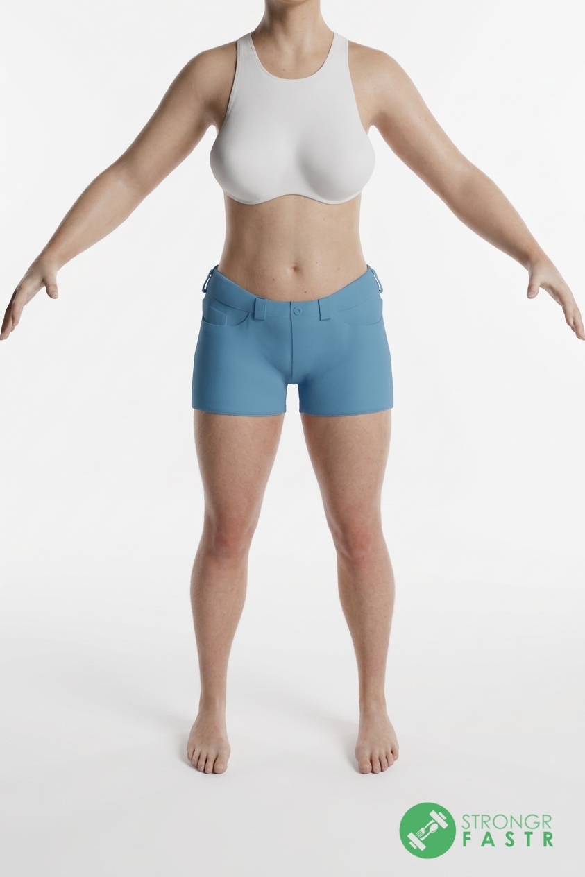 A 5'9", 160 lbs female at about 27% body fat