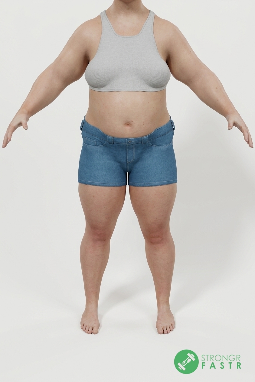 A 5'2", 180 lbs female at about 47% body fat