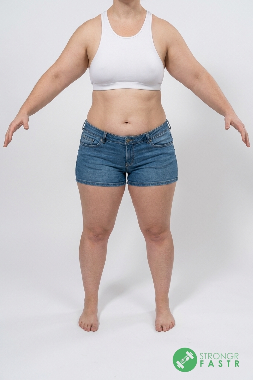 A 4'11", 150 lbs female at about 40% body fat