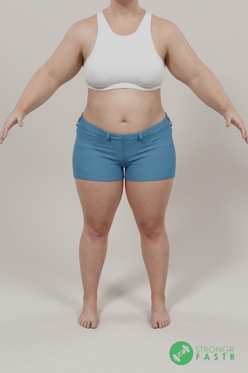 A 5'6", 220 lbs female at about 52% body fat