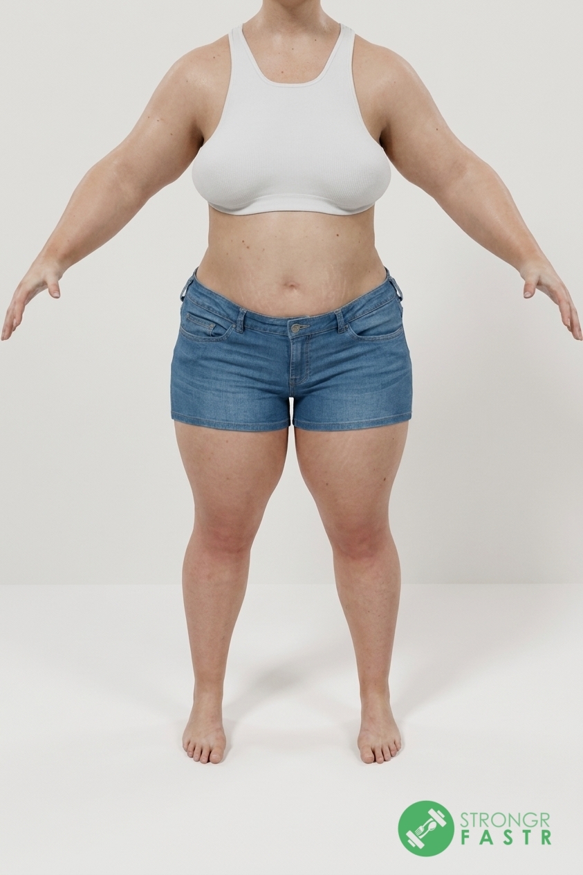 A 5 foot, 160 lbs female at about 46% body fat