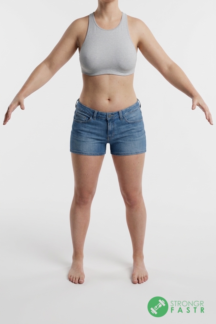 A 5'3", 120 lbs female at about 27% body fat