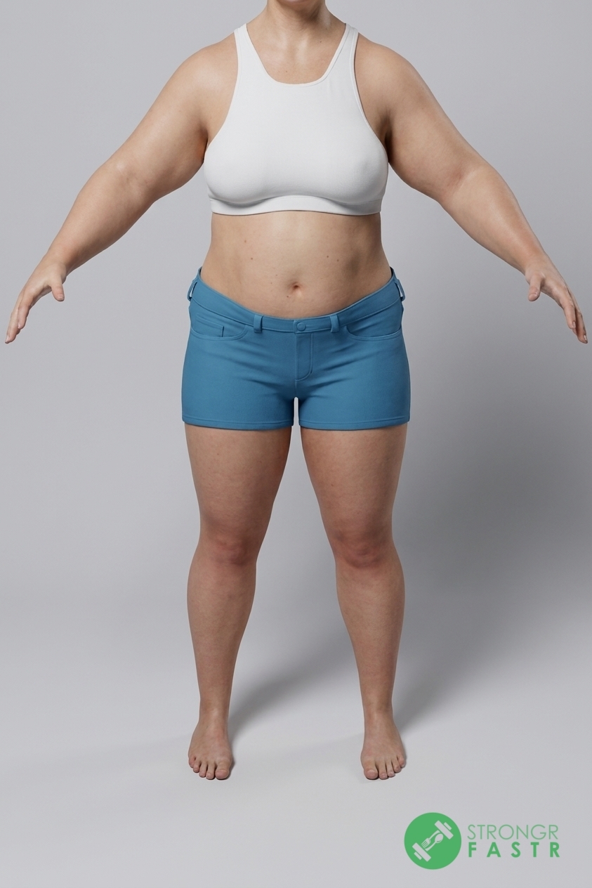 A 5'5", 200 lbs female at about 47% body fat