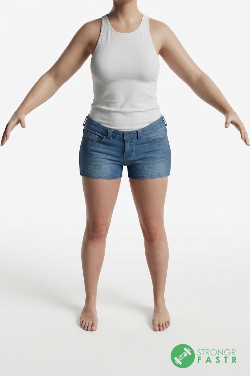A 5'7", 150 lbs female at about 35% body fat