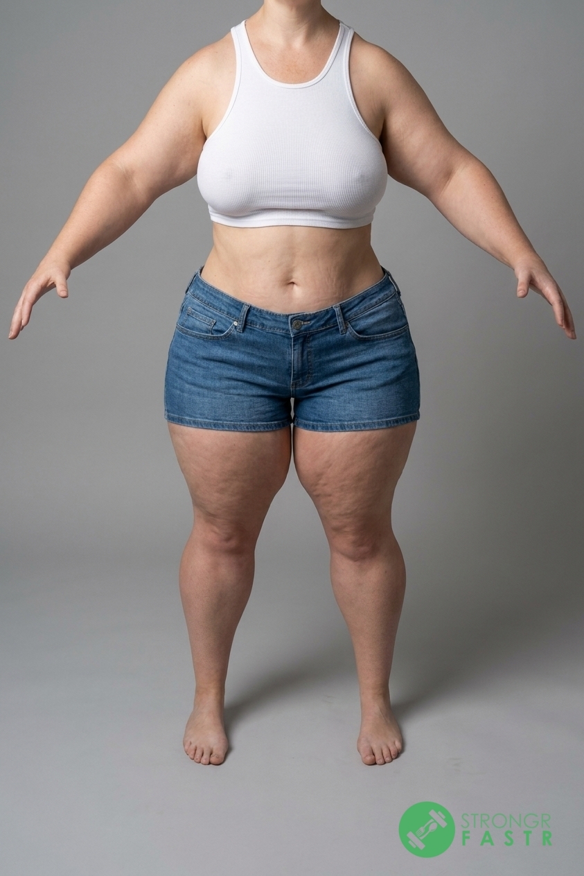 A 5'1", 180 lbs female at about 44% body fat