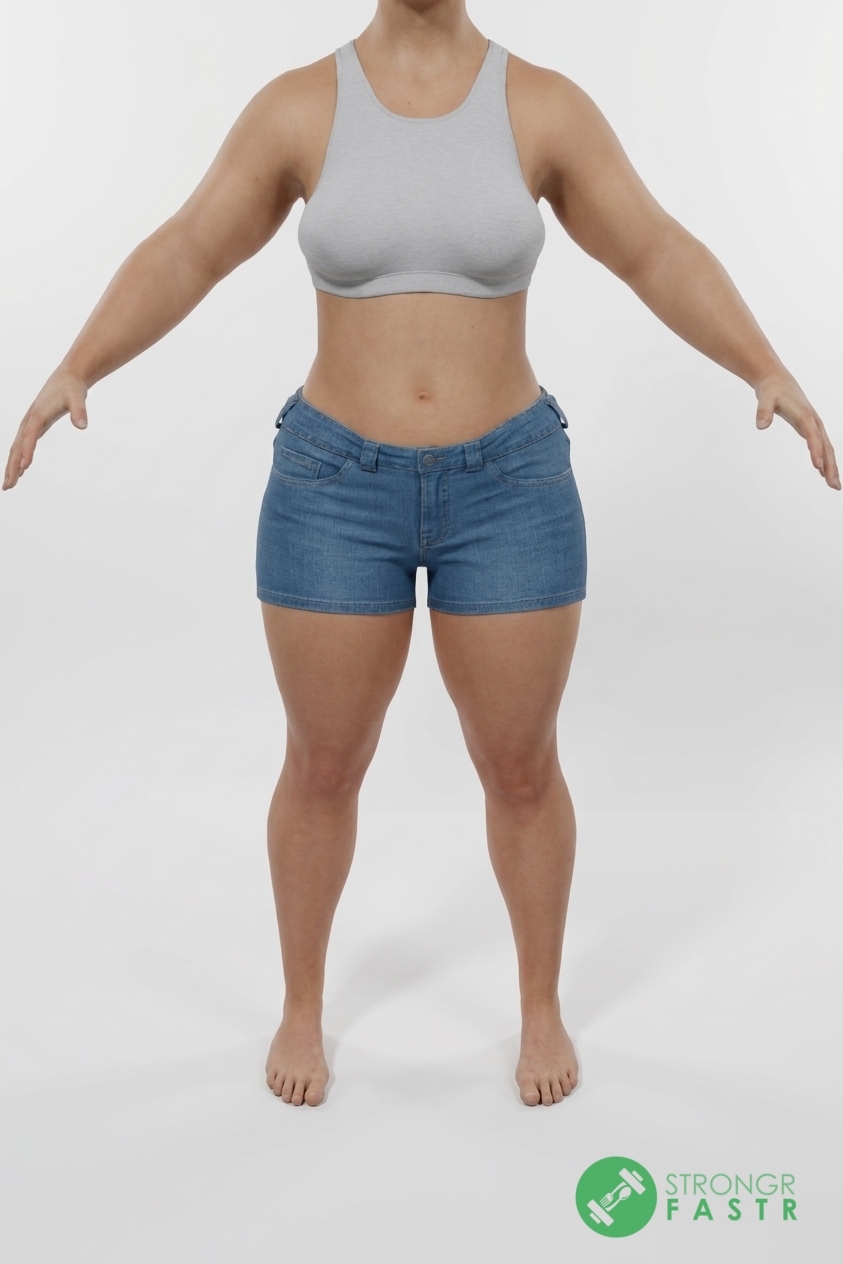 A 5'11", 200 lbs female at about 34% body fat