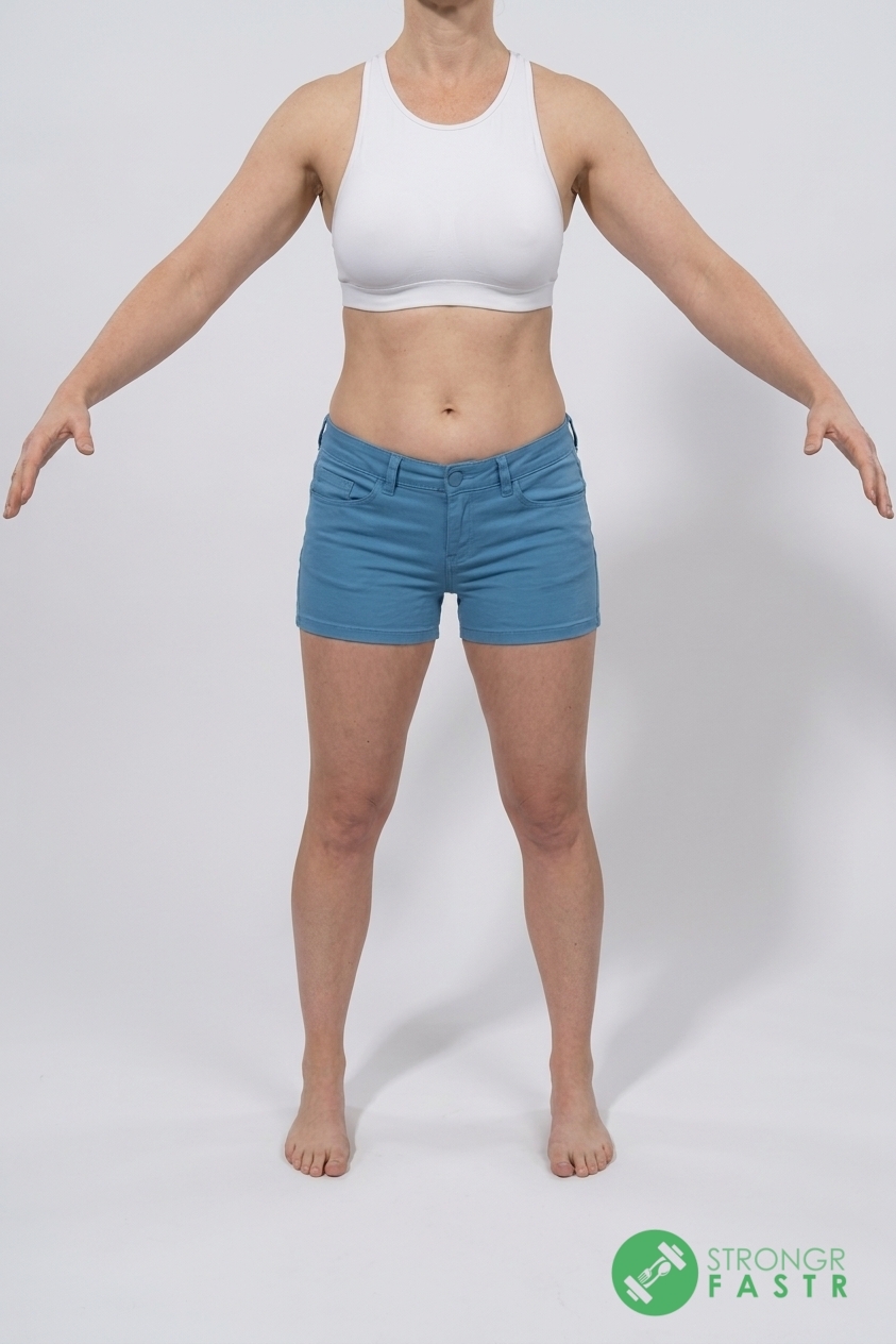 A 5'11", 150 lbs female at about 23% body fat