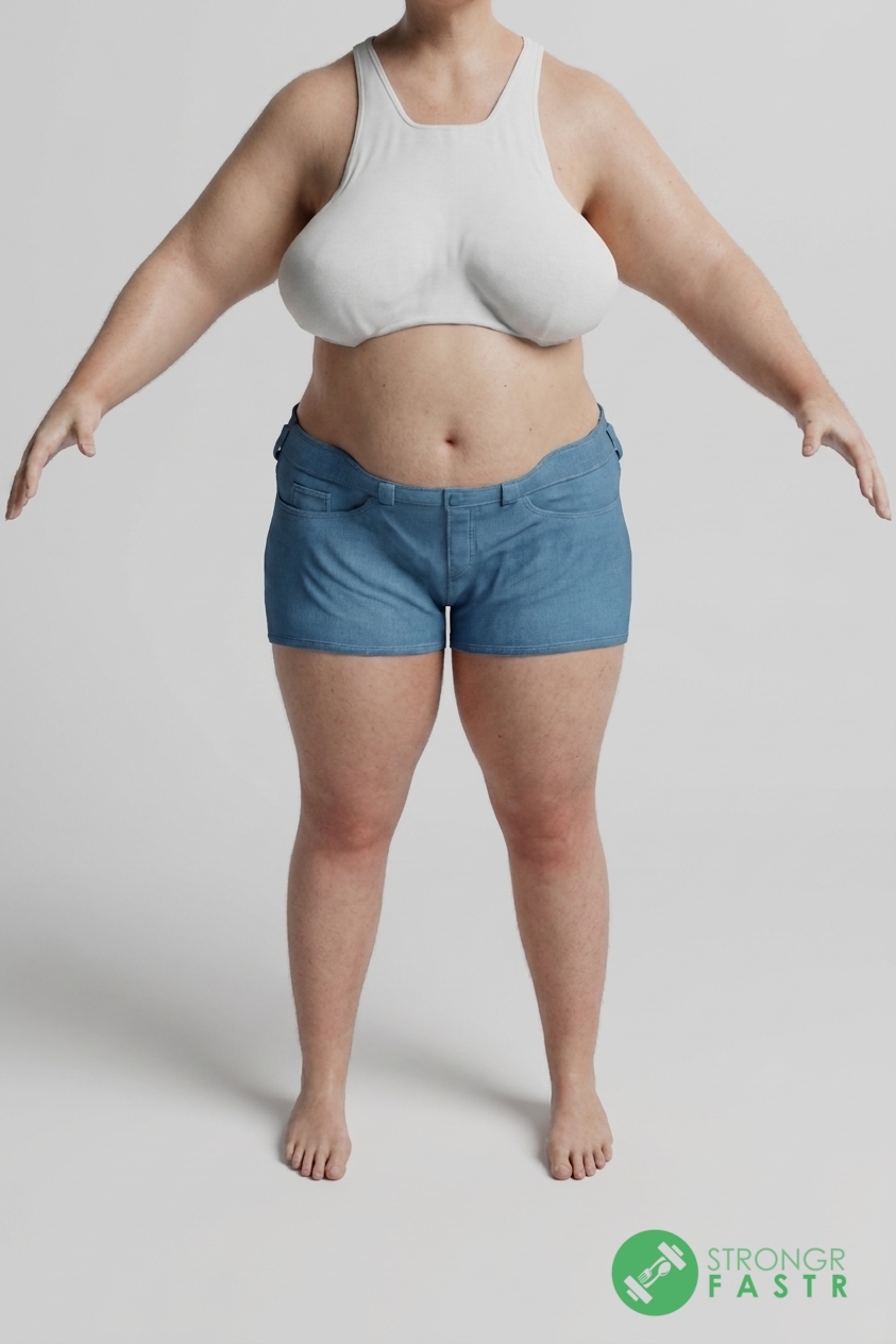 A 5'9", 230 lbs female at about 52% body fat