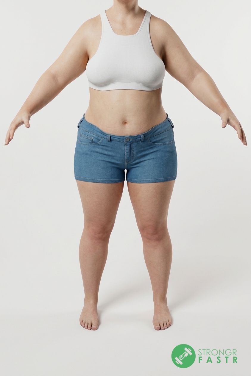 A 5'9", 230 lbs female at about 50% body fat