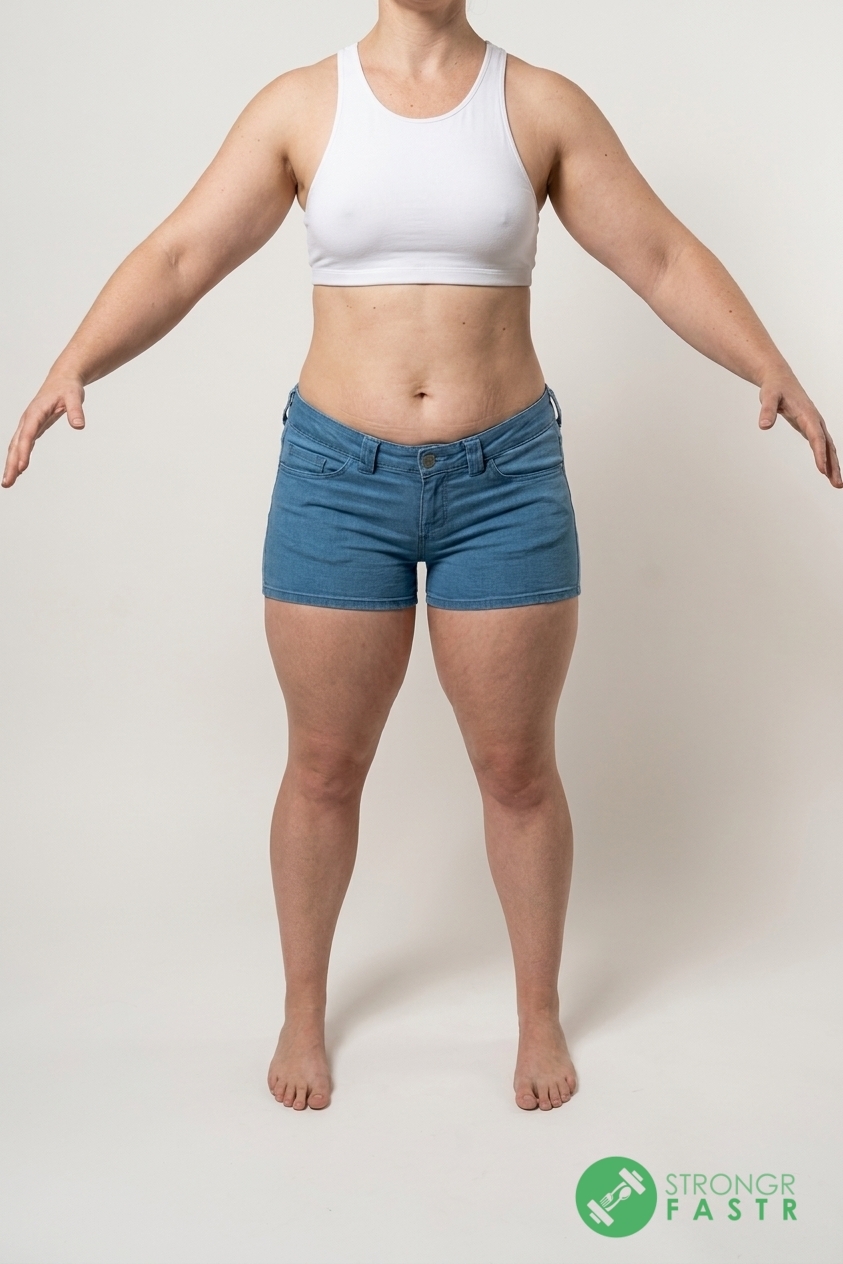 A 5'5", 160 lbs female at about 35% body fat