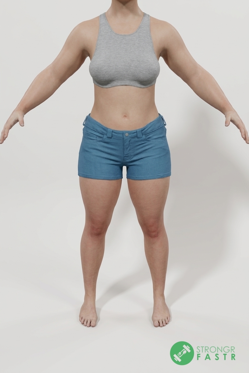 A 5'3", 150 lbs female at about 32% body fat