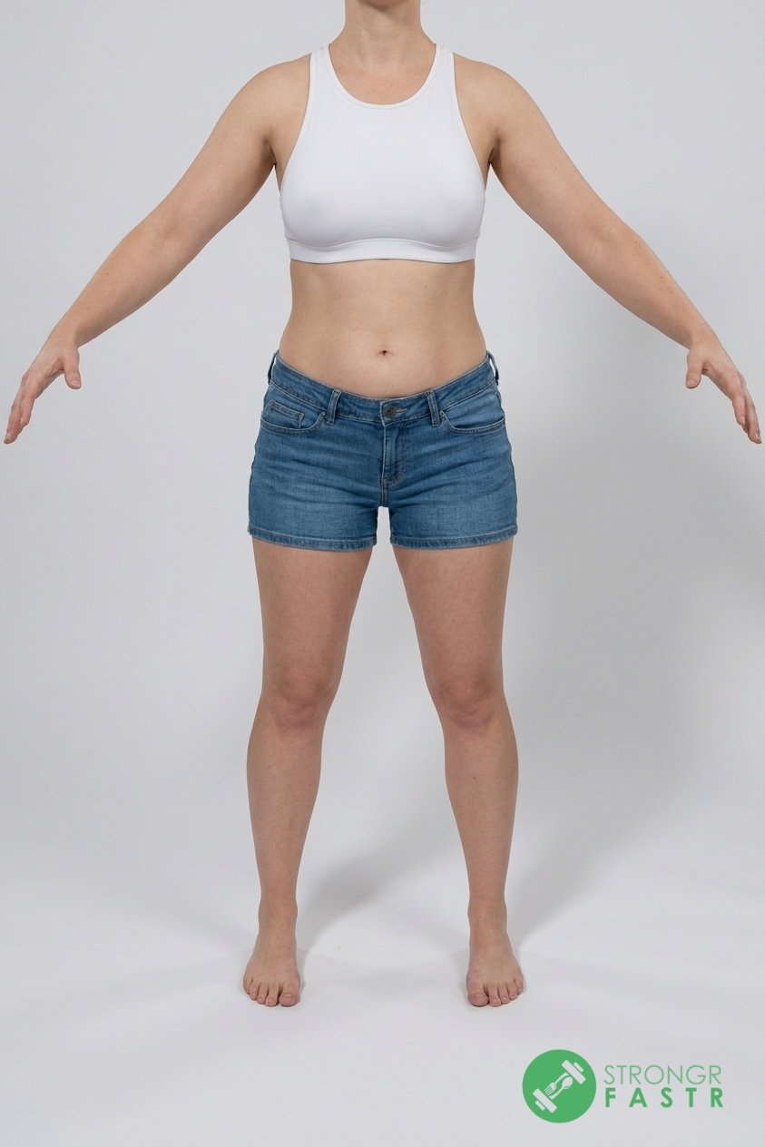 A 5'4", 130 lbs female at about 28% body fat