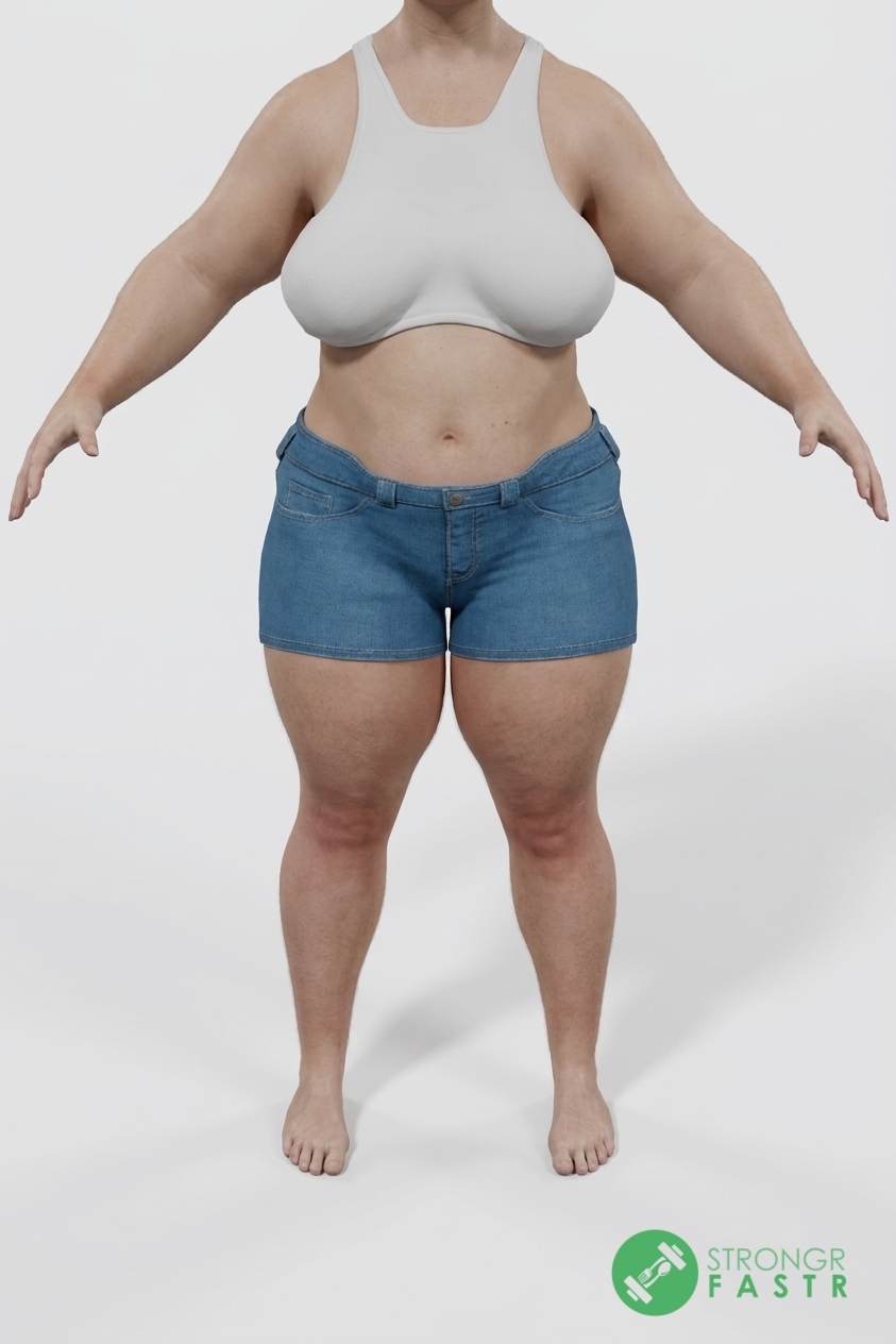 A 5'2", 180 lbs female at about 47% body fat