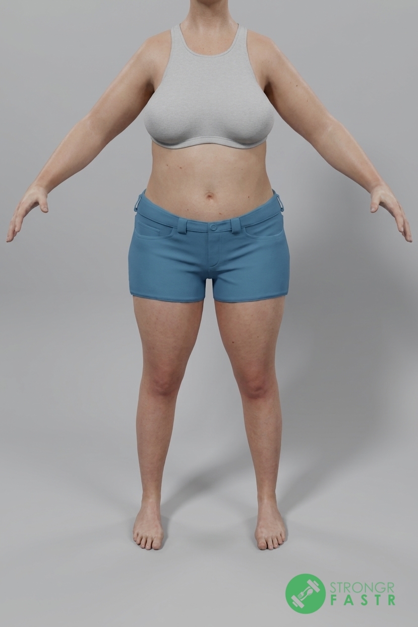 A 5'11", 170 lbs female at about 42% body fat