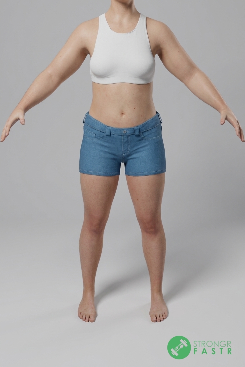 A 5'4", 140 lbs female at about 31% body fat