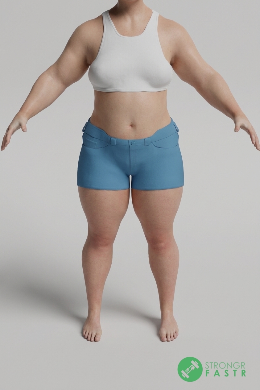 A 5'2", 180 lbs female at about 45% body fat
